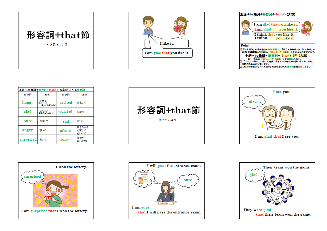 be動詞＋形容詞＋that節 解説スライド