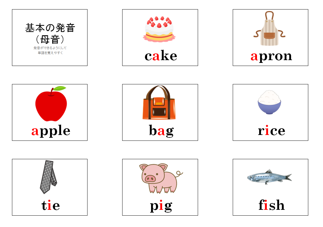 基本の発音（強母音） 練習用スライドのサムネイル
